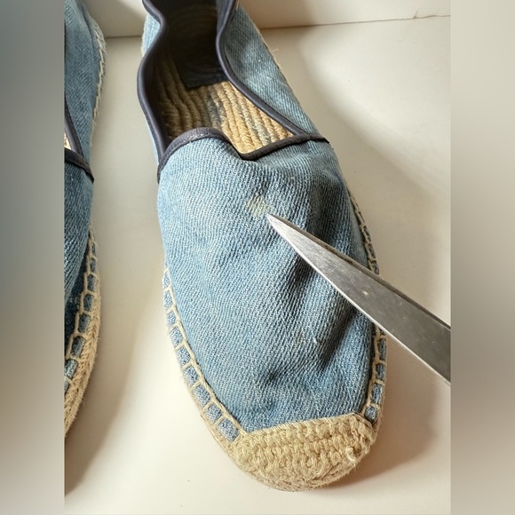 Tory Burch Denim Blue Loafers - Picture 9 of 10